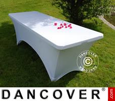 Housse de table stretch, 200x90x74cm, Blanc