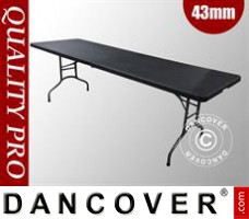 Table pliante 242x74x74cm, noir (10 pcs)